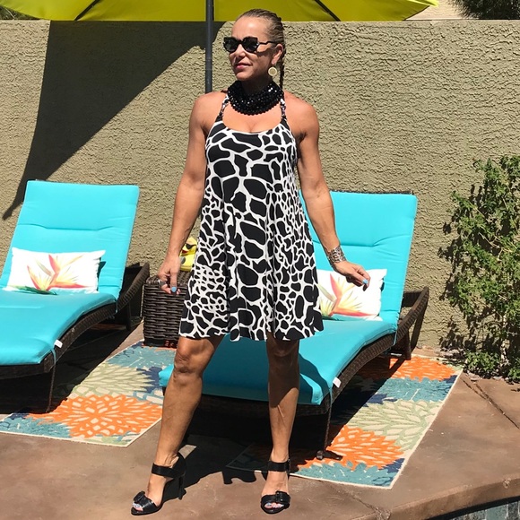 Cache Dresses & Skirts - Cache Embellished Mini racer back dress